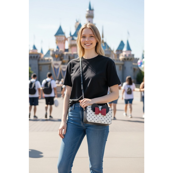 Kate Spade X Disney Minnie Mouse Polka Dot Crossbody Camera Bag- NWOT - Picture 2 of 9